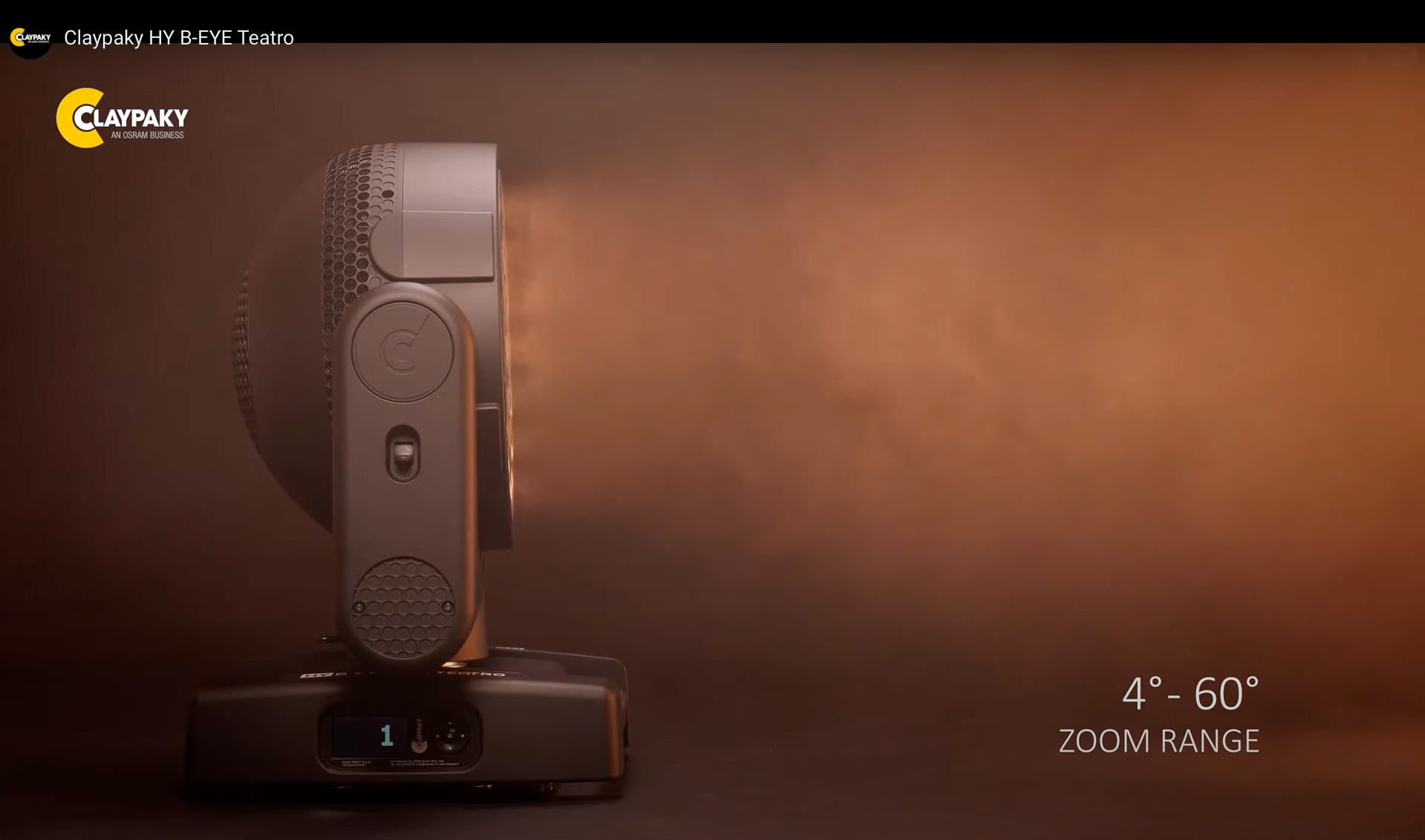 clay paky HY-B Eye K25 theatro - zoom 4 -60 stupňů